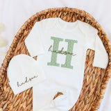 Personalized Baby Outfit Set with a Patch (GREEN)