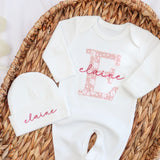 Personalized Baby Outfit Set with a Patch (PINK)