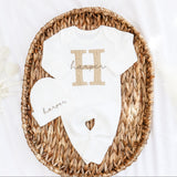 Personalized Baby Outfit Set with a Patch (LIGHT BROWN)