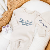 Personalized Baby Outfit Set "Hello World I`M"